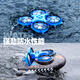 JJR/C-Fernbedienungsflugzeugdrohne Kinderspielzeug, Land- und Luft-Drei-in-Eins-Flugzeuge, Fernbedienungsschiff Boy Small Helicopter, erhöhte verbesserte Version von Drei-in-Eins-Flugzeugen [Blue] Dual Electric Smooth Play-Konfiguration [zwei Rumpfbatterien]