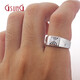 GsunG platinum PT950 ring men's platinum men's style atmospheric shiny wide ring men's live fashion ring priced by gram contact before bidding
