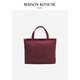 
Maison Kitsune Wei Daxun same style autumn and winter bold color fox retro large tote bag P677 [dark red] U