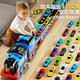 Heth Children's Train Toys Boys Track Toy Car Ejection Formed Locomotive 1-2-3-6th Birthday Gift [Ajouter un train d'éjection déformé de la piste] + 6 ALLIAGE