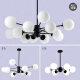 HDled chandelier Nordic living room bedroom restaurant creative magic bean molecular lamp lighting fixtures 6 heads