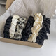 CHUXIANG braided hairbands for women, hairpins, high headbands, retro, versatile, out-and-out hair-pressing headbands, wide edges, pleated black (small) A21