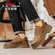 Bull Family Herrenschuhe Frühling Outdoor Arbeitsschuhe niedrig vielseitige Martinstiefel Dicke Sohle Kleidung-resistente Big Head Casual Lederschuhe
