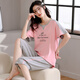 Mobeihai pajamas for women in summer 2025 new short-sleeved cropped pants set Korean cartoon students can wear home clothes outside. Short-sleeved cropped pants 679 M Recommended 80-90 Jin [Jin equals 0.5 kg]
