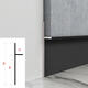 FACEMINI FN-684 Ligne de plinthe de panneau mural 5cm sans gifle en alliage en aluminium incorporé 9 mm plinthes invisible 7429 Black mat 2,5 mètres