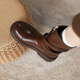 Neun-Zoll-Sonnenschein Maillard Midrohr Martin Boots Frauen Kurzstiefel 2025 Frühling und Herbst neue Frauenschuhe Western Retro Round Zehen dicke Ferse-Modestiefel mittelschwere Stiefel Frauen Brown 39