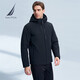 诺帝卡（NAUTICA）【父亲节礼物】男装秋冬款尼龙四面弹连帽厚外套棉服男JM3422 藏青4NV L