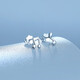 ZLF (ZLF) PT950 platinum earrings for women, asymmetric earrings, note personalized earrings 1.24g
