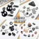 Shoe flower accessories hole shoes women's fun DIY shoe buckle cartoon cute three-dimensional decoration detachable clip buckle drip plastic label hole shoes accessories - cheese bread [opp bag]