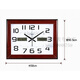 
Combasi Square large wall clock ultra-clean sound office living room clock Chinese simple artistic quartz watch wall mount 6626 calendar wood grain white disk 20 inches