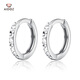 Aido Diamond Platinum Earrings for Women, pt950 Platinum Earrings, Simple and Fashionable Earrings for Wife, Weight 1.4-1.6g + Delivery Certificate