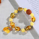 OUCERNY natural beeswax Duobao bracelet with shape amber chicken oil yellow beeswax bracelet southern red diamond with beeswax
