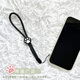 Pachin cartoon black and white cute cat paw mobile phone short lanyard adjustable wrist rope anti-fall and anti-lost USB flash drive ccd pendant trend antique white-white powder cat paw one pack 1 piece of real hair