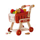 
Cute travel notes for children's gifts and house kitchen toy set simulated cooking and cooking boy and girl baby mini kitchenware red shopping cart + [24 random fruits and vegetables]