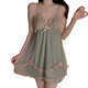 Sous-vêtements sexy pys pys pyjamas en maille et pavés de mammaire rassemblant des chemises de nuit pour les vêtements pour femmes à domicile marin-jeu mari p3886 poudre de crevettes (robe extérieure + ceinture) M