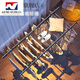 Lifting clothes drying rack balcony hand-crank double rod type clothes drying rod indoor household automatic folding quilt manual cooling clothes hanger mother and baby four rods - golden color 1.5m does not include clothes hanger + 8 crossbars [no installation]