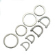 Boyou Titanium aleación cadena de caballos de caballos de caballos anillo de llave redonda de metal medio grande colgante simple al por mayor de 3.2 cm de aleación de titanio anillo