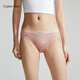 Calvin Klein内衣女士三条装简约布标ck棉质透气性感比基尼三角内裤女QP3129O D4H-太空黑/椰青灰/桃粉色 3条 S