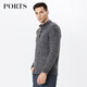PORTS MENS MENS HIGH COU PLUL À Longue manche à manches longues Semolina L