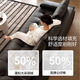 Tianxipai light Italian down leather sofa living room new black Lawrence sofa super wide seat depth 1050-same model in the store Night Shadow Black-2 left + 2 right (2.88m) [30-day shipping]