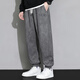 Pantalones de gamuza dingfengbaoluo pantalones casuales de primavera masculina marca de tierras sueltas de moda pesada k575 gris oscuro xl
