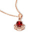 Laomiao 18K gold garnet pendant, colorful pendant for women, Chinese Valentine's Day gift for girlfriend (not including necklace), total weight is about 1.05g