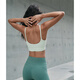 LA NIKAR Correas de hombro de sujetador de sujetador de cuerpo medio-fuerza Traje de yoga Vest Retractante de la cintura Pilates corriendo Top-S1392 Kale Green XL