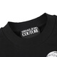 VERSACE JEANS COUTURE奢侈品男装男士圆领字母印花卫衣长袖T恤12127礼物 黑色 2XL