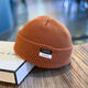 Hjzh Hut Herren Herbst und Winter vielseitig viel kalte Hut gestrickt Melonleder Hut