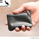 Cool Känguru Xmyb Schaffell Reißverschluss Wechseln Sie Schlüsselbeutel Echtes Leder -Herren Kurzer Brieftasche Mini Münzhandlung Frauen dunkelgrün klein