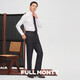 
FULL MONTY shirt men's business casual white long sleeve DP iron-free Windsor collar shirt formal shirt Windsor collar-white 2694 43