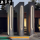 XMSJ outdoor wall light minimalist outdoor long strip light villa wall wall light courtyard column exterior wall washing light 9227-Rainproof model 9227-240cm-Three color light-