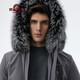 Beast King Park Superando hombres Haining Fur Coat Fox For Collar de piel Menora Rabbit Fur Inner Liner Inner Autumn and Winter Medium Longitud más terciopelo.