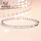 Aido Diamond platinum heart-shaped bracelet for women pt950 platinum love bracelet gift for wife, weight 9.1-9.3 grams, length 16+3cm