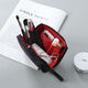 Shifang Xiucai Mini Cosmetic Bag Women's Small Portable Hand Cosmetic Bag Simple Ins Style Cosmetic Storage Bag Black Interior Red B Style