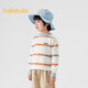 
Balabala [Official Authentic] Children's Clothing Baby Sweater Boys Sweater Autumn Clothing Pull-Up Bottoming Shirt Cotton Embroidery Fashionable White and Blue Tone 00418 130 cm