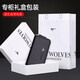 
Seven Wolf genuine leather keychain for men and women multi-function car key cover simple business head layer cowhide key cover style two