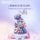 TOP TOY中国积木植物系列积木花音乐盒拼装积木家居装饰六一儿童节礼物