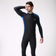Yobel new men's swimsuit long-sleeved long pants one-piece snorkeling wetsuit sun protection warm surfing suit large size wetsuit black and blue 3XL weight 150-165Jin Jin equals 0.5 kg