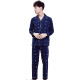 Silk Fanshi Pajamas Men's Spring and Autumn Long Sleeve Cotton Loose Men's Pajamas Can Be Weared Outside Cardigan Casual Home Wear Suit Men's Fashion Starry Sky (Clothes + Pants) XL
