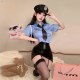 Alluring Bird Sexy Lingerie, Sexy Pajamas, Hot Hip Covering OL Uniform, Temptation, Convenient Sexual Intercourse for Couples, Stimulating Level of Dirty Cosplay Cosplay Suit, No-Take-Off High-end Supplies 1355 Blue