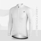 Tiaodegao Men's Full Scene Long Sleeve Cycling Suit Summer New Sunscreen Quick-Drying Competitive Sports Cycling Top White | Long Sleeve Top L | 130-145Jin Jin equals 0.5 kg