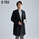 Lilang leichte Mode -Herrenkleidung [Abnehmbar unter dem Strich] Wollmantel Herrenmantel doppelt baced Long warme Wolljacke schwarz 2xl (180)
