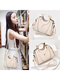 Kuqi Kangaroo Genuine Leather Small Bag Women 2023 New One-shoulder Portable Versatile Internet Celebrity Crossbody Bag Beige