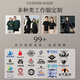 是魅秋冬季纯棉工作服卫衣定制餐饮服务员工装男公司团体长袖加绒加厚 WY-9901#暗夜灰【薄款】 S