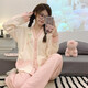 欧鹿汐（OULUXI）纯色皱布棉质月子服春秋孕妇睡衣夏季透气吸汗产妇产后哺乳喂奶衣 AXXE724少女心 2XL码 (建议135-155斤)