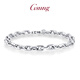 GsunG platinum men's bracelet PT950 cross buckle bracelet platinum women's O-shaped bracelet platinum PT950 bracelet priced by the gram