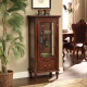 YouFuyin American Singerboard American Solid Wood Gabinete de vino de vidrio Gabinete decorativo Gabinete European Puerta única Gabinete de vino tinto contra la sala de estar 719 Gabinete de vino de puerta izquierda: 60*40*130 Longitud, ancho y altura