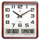 Polaris (POLARIS) wall clock perpetual calendar thermometer and humidity meter silent clock living room calendar wall clock 37*36cm dual LCD