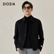 ZIOZIA Double-sided woolen jacket men's autumn wool urban texture top ZJJC4259B Black 100/175/96A